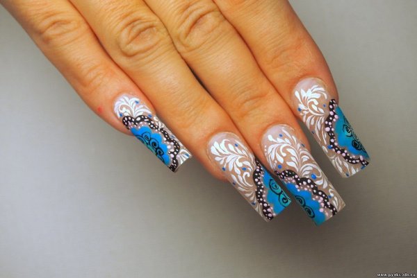 Маникюр художественная роспись
