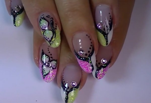Дизайн ногтей акриловыми красками