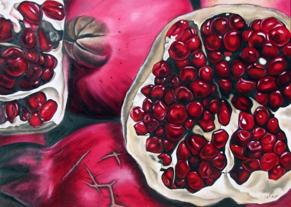 Арт фрукты акрилом