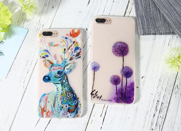 Чехол акриловыми красками