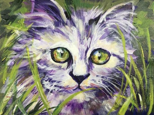 Кошка акрилом