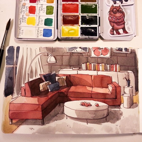 Скетчинг комнаты