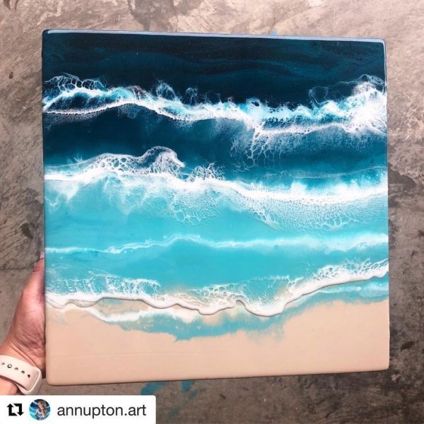Море волна акрилом