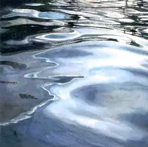 Лужа акварелью