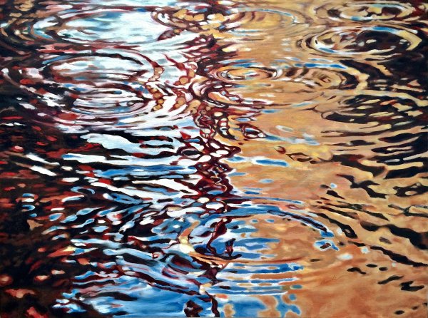 Гладь воды акварелью