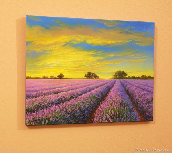 Лавандовое поле маслом на холсте Жалдак Эдуард