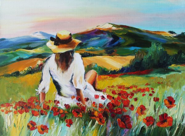 Кристиан Жекель картины Маковое поле