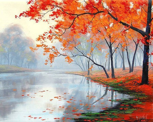 Грэм Геркен картина Misty River