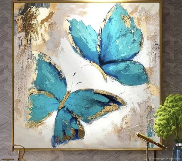 Картина в бирюзовых тонах