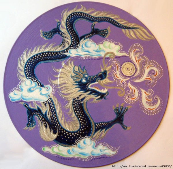 Дракон рисунок гуашью