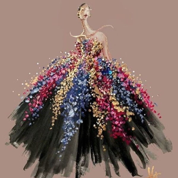 Фэшн иллюстрации акварелью