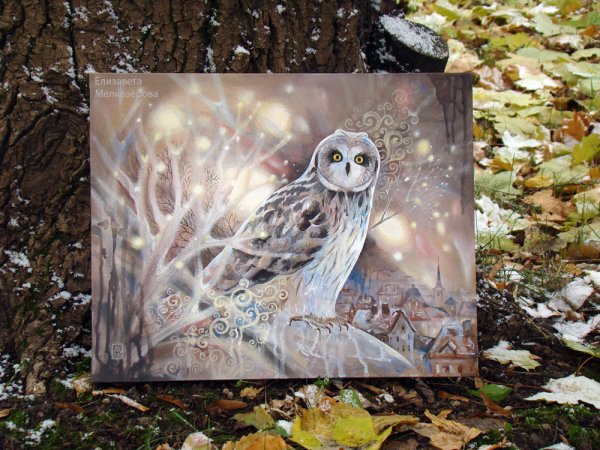 Новогодние картины акрилом на холсте