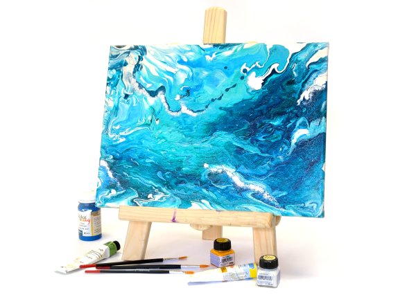 Флюид акрил техника