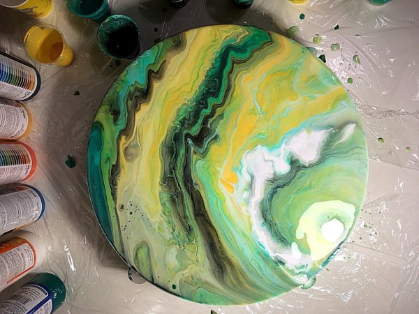 Техника флюид арт акрил