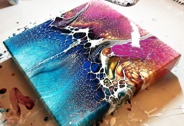 Флюид арт материалы пошагово