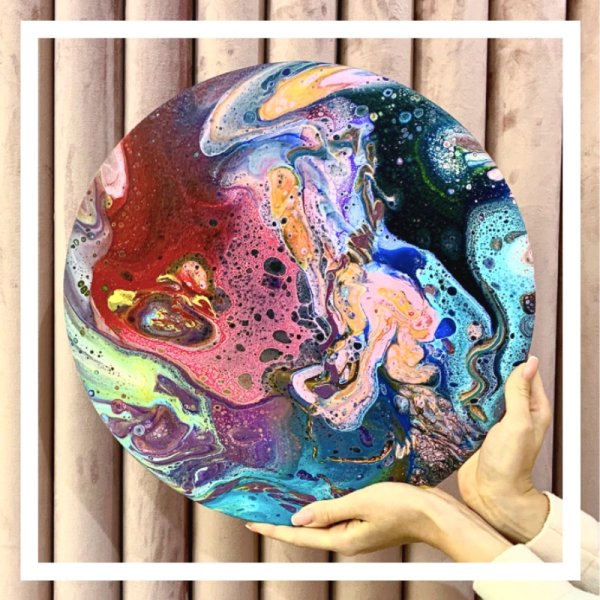 Флюид арт жидкий акрил мастер класс