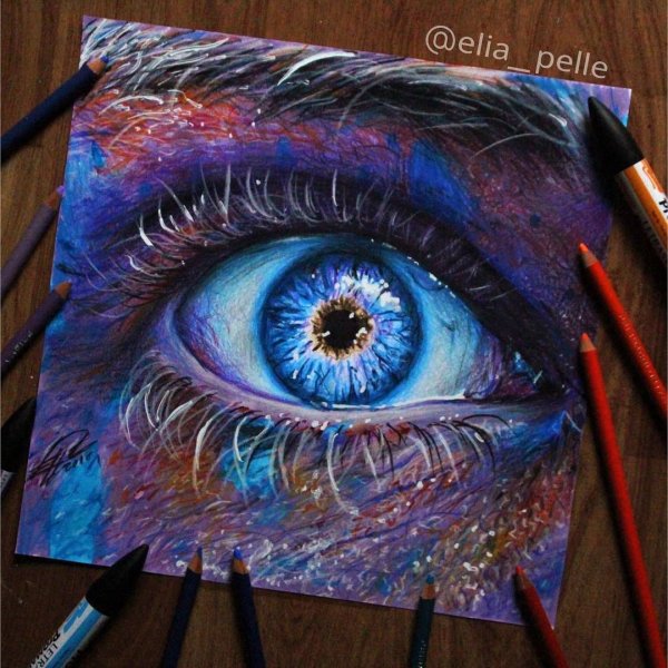 Глаз акрилом