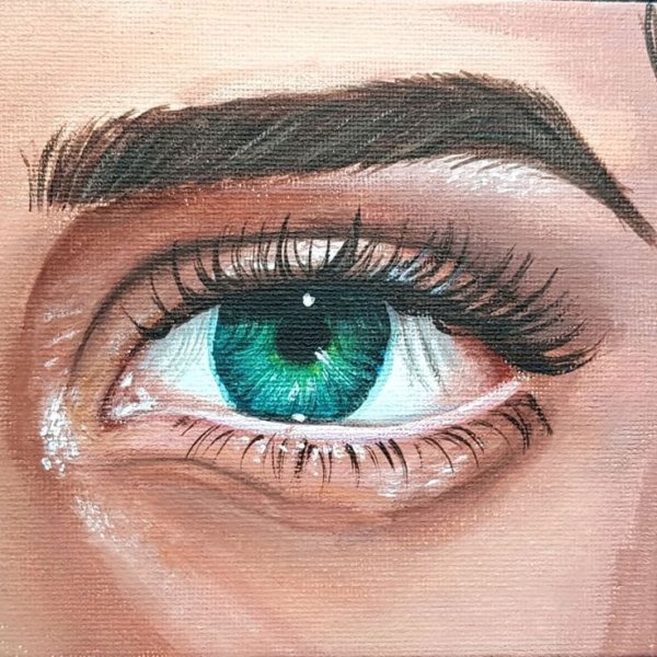Глаз акрилом