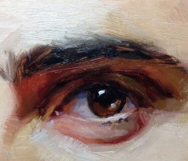 Рисунок глаза гуашью