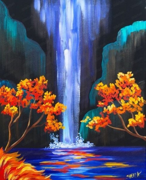 Пейзаж акрилом