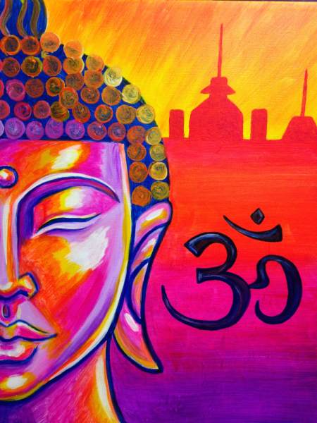 Будда картина маслом
