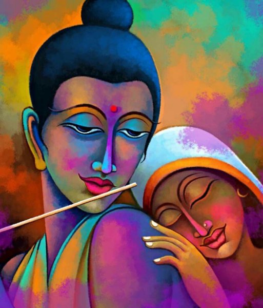 Живопись акрил интерьерный Будда