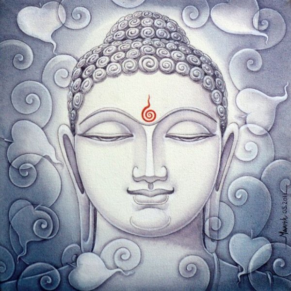 Будда картина акрил