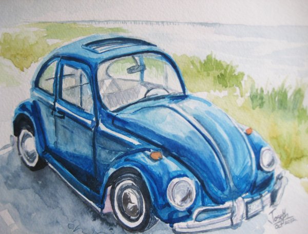 Картина маслом автомобиль