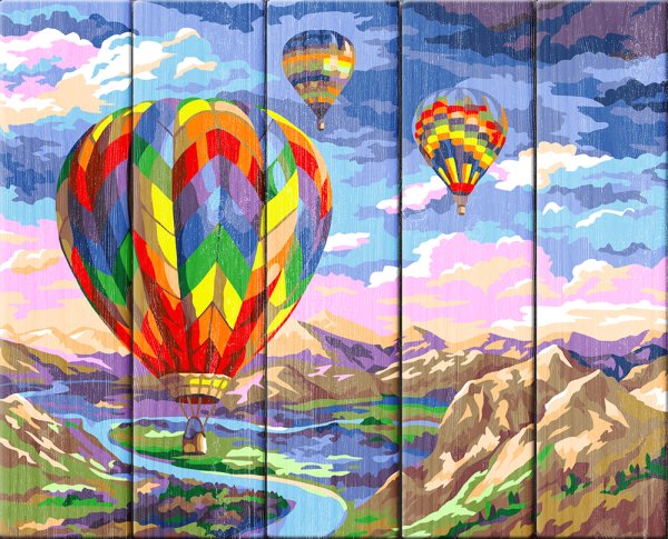 Пейзаж с воздушным шаром