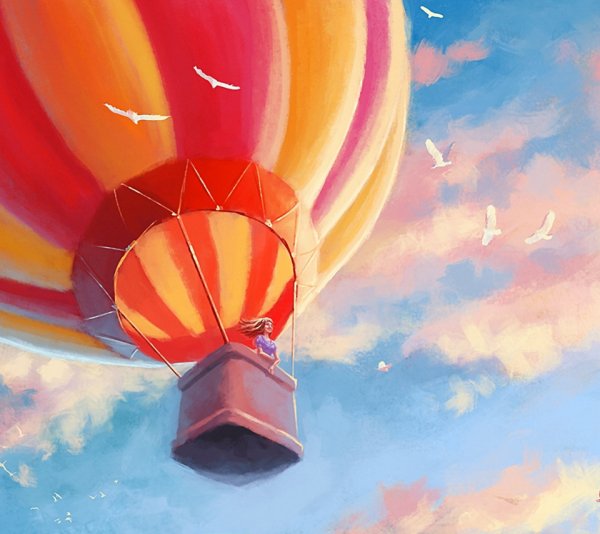 Воздушный шар акрилом