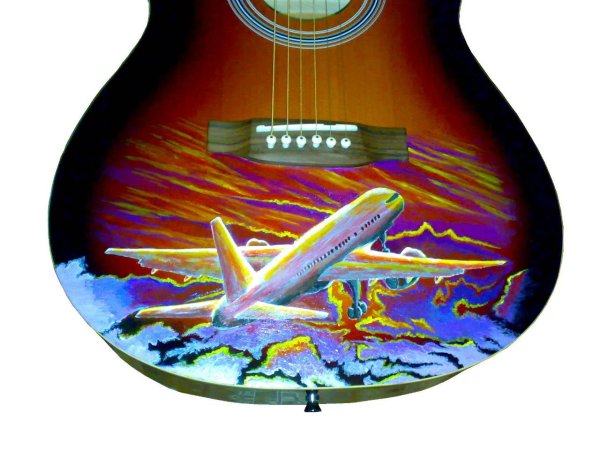 Разрисованные гитары акрилом