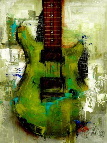 Гитара картина маслом