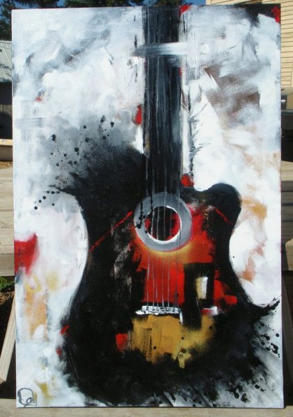 Гитара акрилом