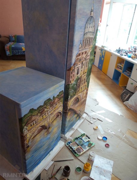 Рисунки на холодильнике маркером