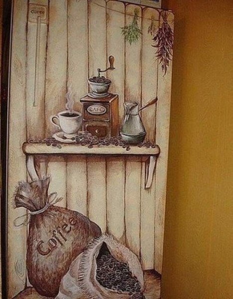 Разрисованный холодильник