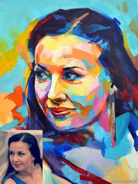 Портрет акрилом на холсте