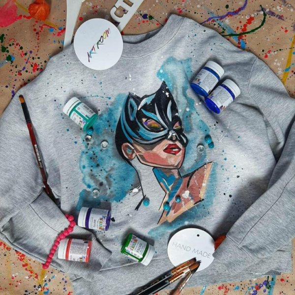 Роспись по ткани акриловыми красками