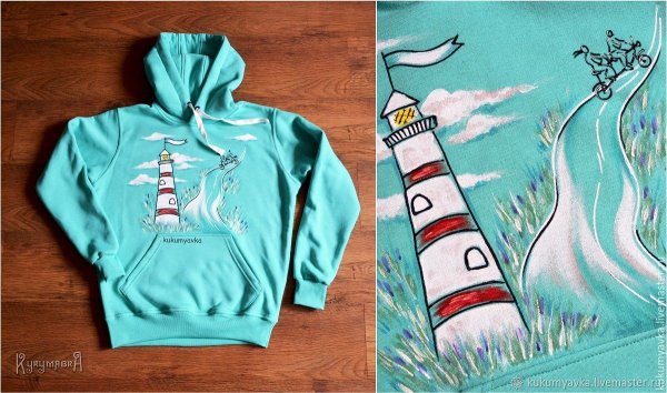 Разрисованная толстовка