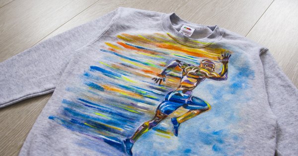 Худи с росписью акрилом