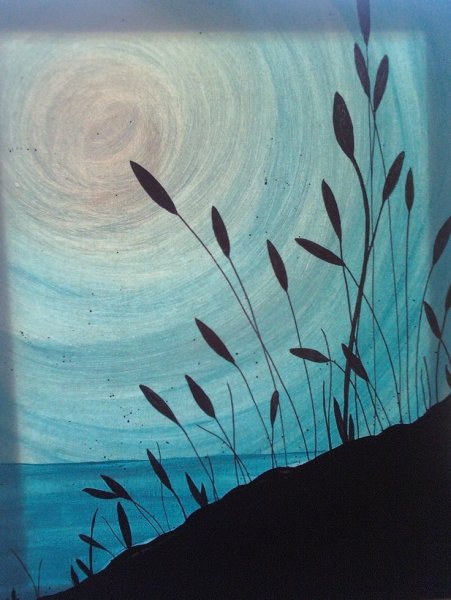 Монохромная живопись акрилом