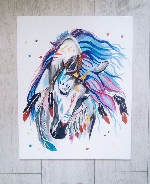 Единорог картина акрилом