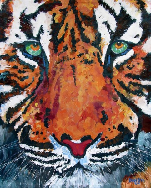 Морда тигра картина