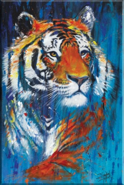 Тигр картина акрилом