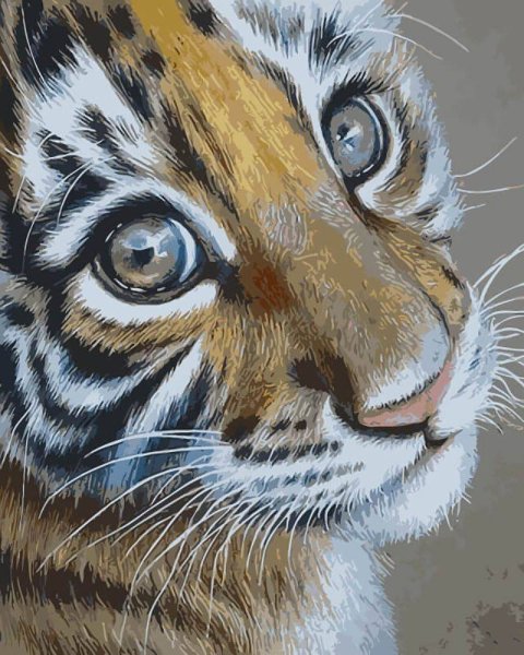 Алмазная мозаика алмазное хобби "тигрица с тигренком" ah51521