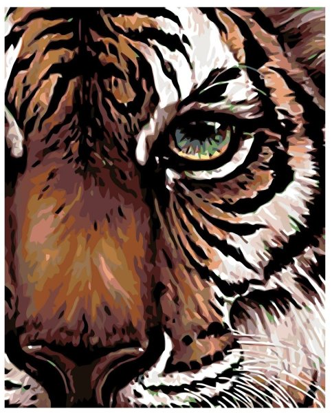 Тигр акриловыми красками