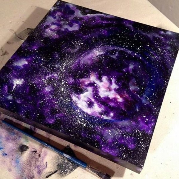 Рисование гуашью губкой