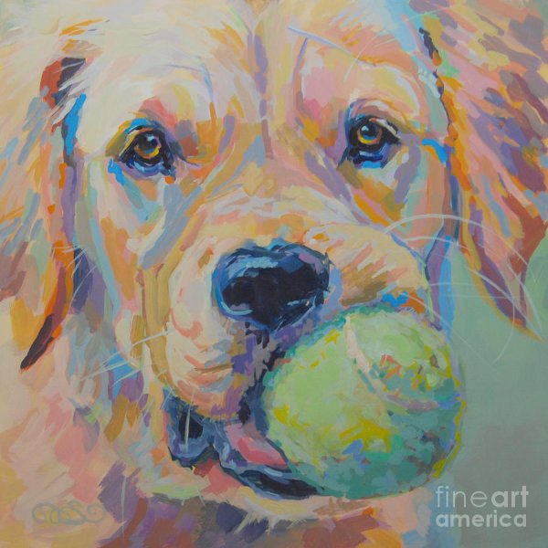 Собака акрилом