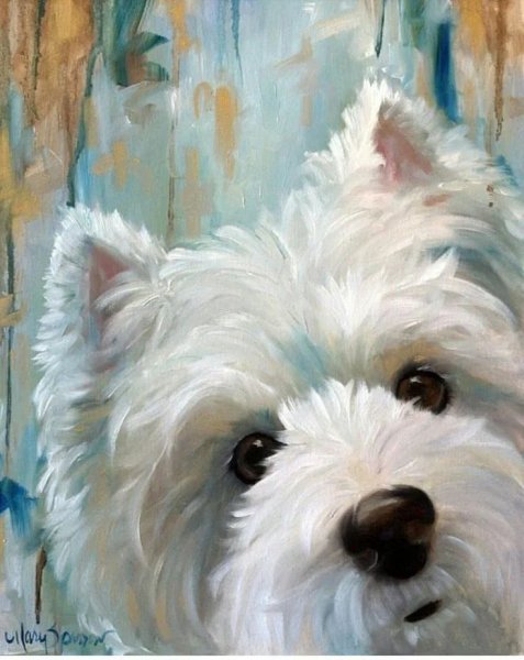 Алмазная мозаика Вест хайленд Уайт терьер