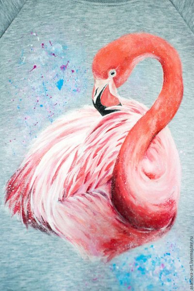Фламинго картина акрилом