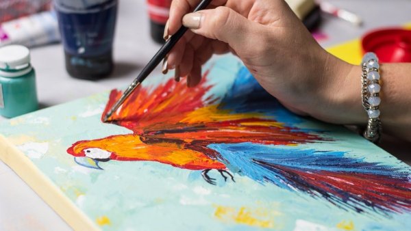 Попугай мастихином для начинающих